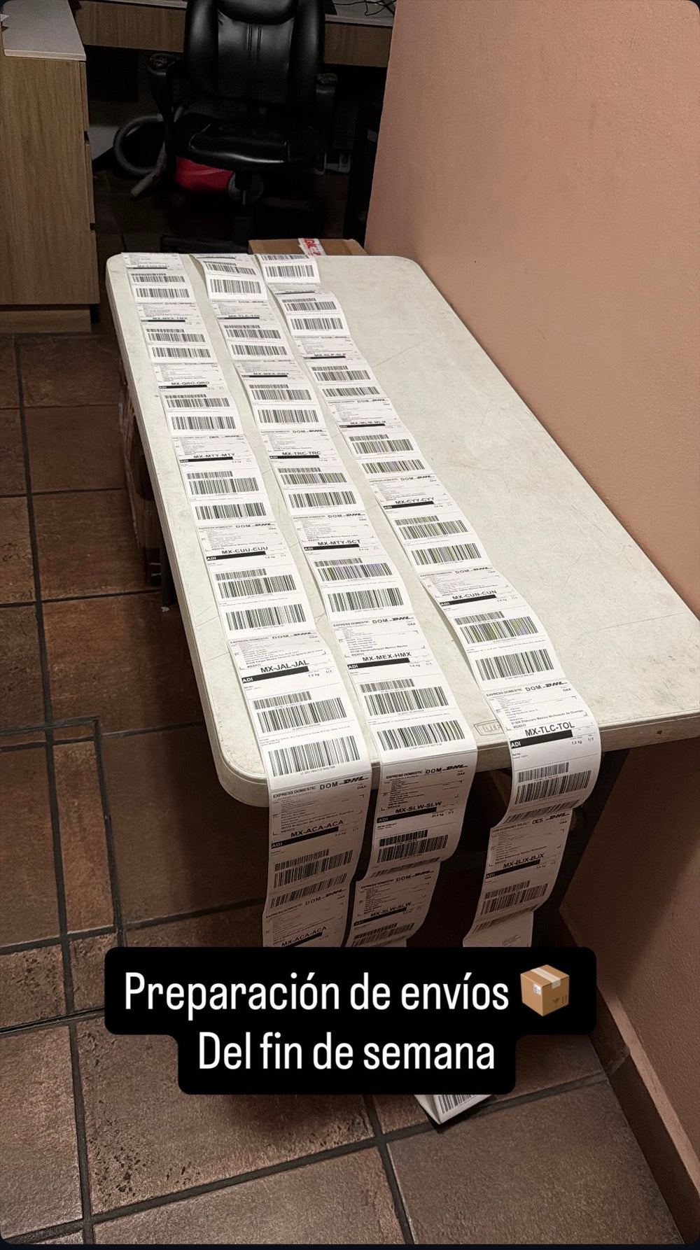 Preparación cuidadosa de un pedido